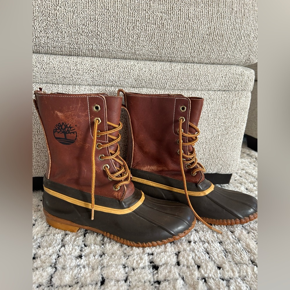 Timberland Brown and Black Men's Rain Boots